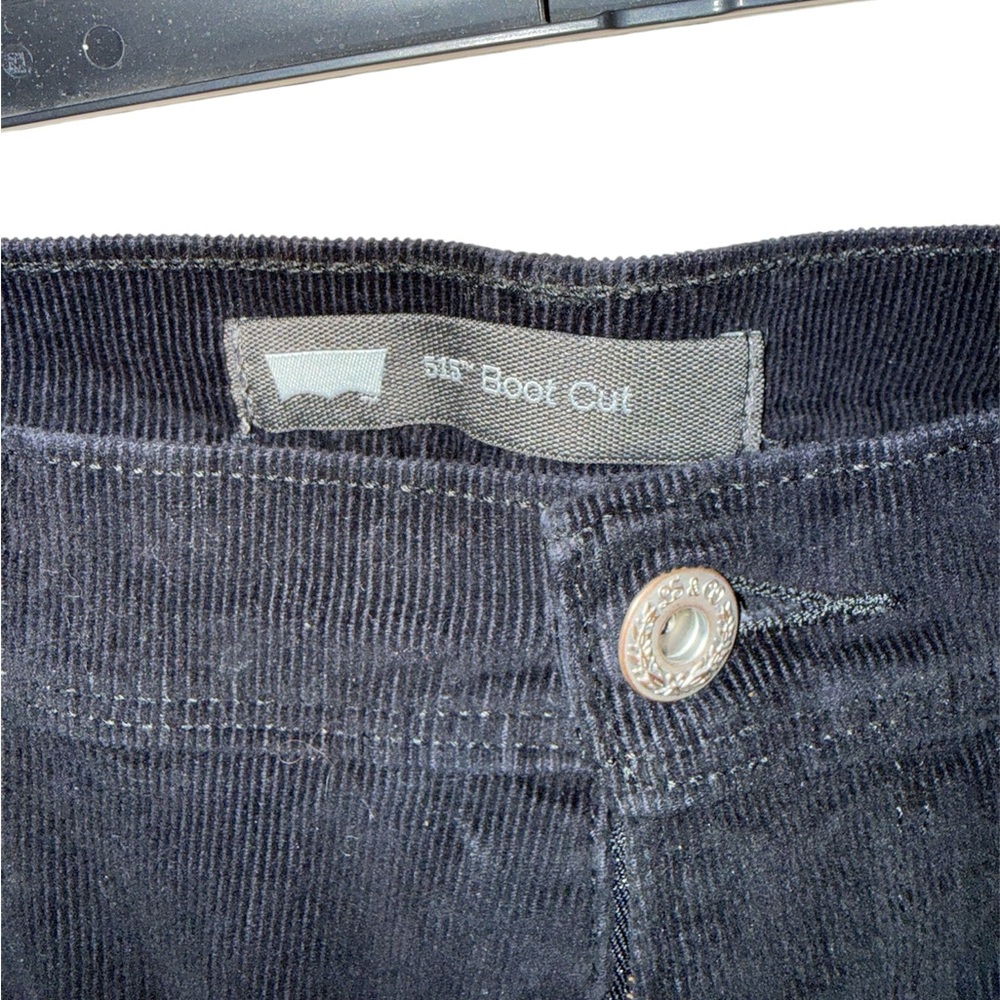 Levi's 515 Boot Cut Corduroy Pants Womens Size 12 M Black - Picture 4 of 5